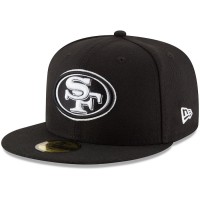 Men's San Francisco 49ers New Era Black B-Dub 59FIFTY Fitted Hat 2513409